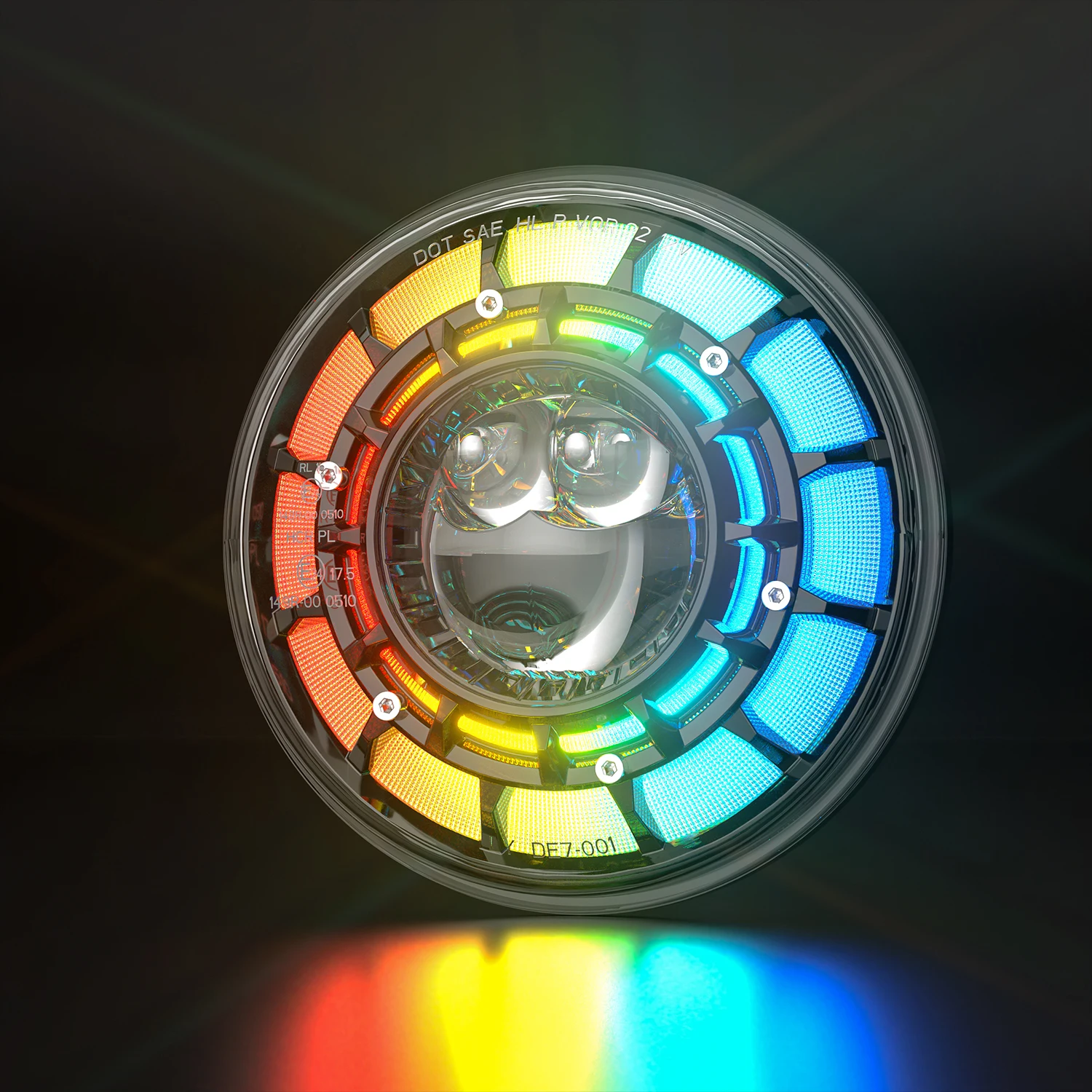 

7 Inch Round LED Headlight RGB Halo Angel Eyes Halo Headlamps for Wrangler JK TJ LJ CJ Sahara Sport Rubicon Headlight 1997~2017