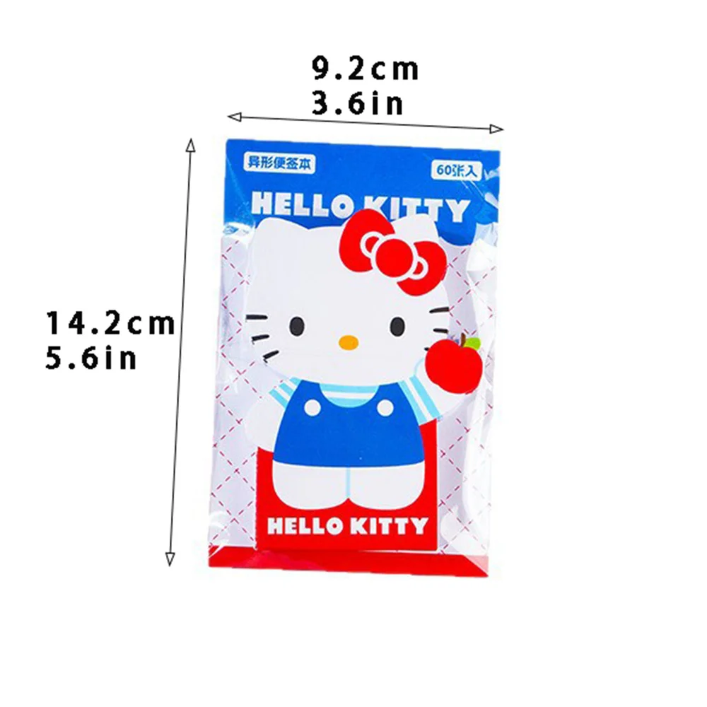 60sheets Kawaii Cartoon Hellokitty Shaped Sticky Notes Student Stationery Cute Simple Girl Decoration Sticky Notes Notebook Gift
