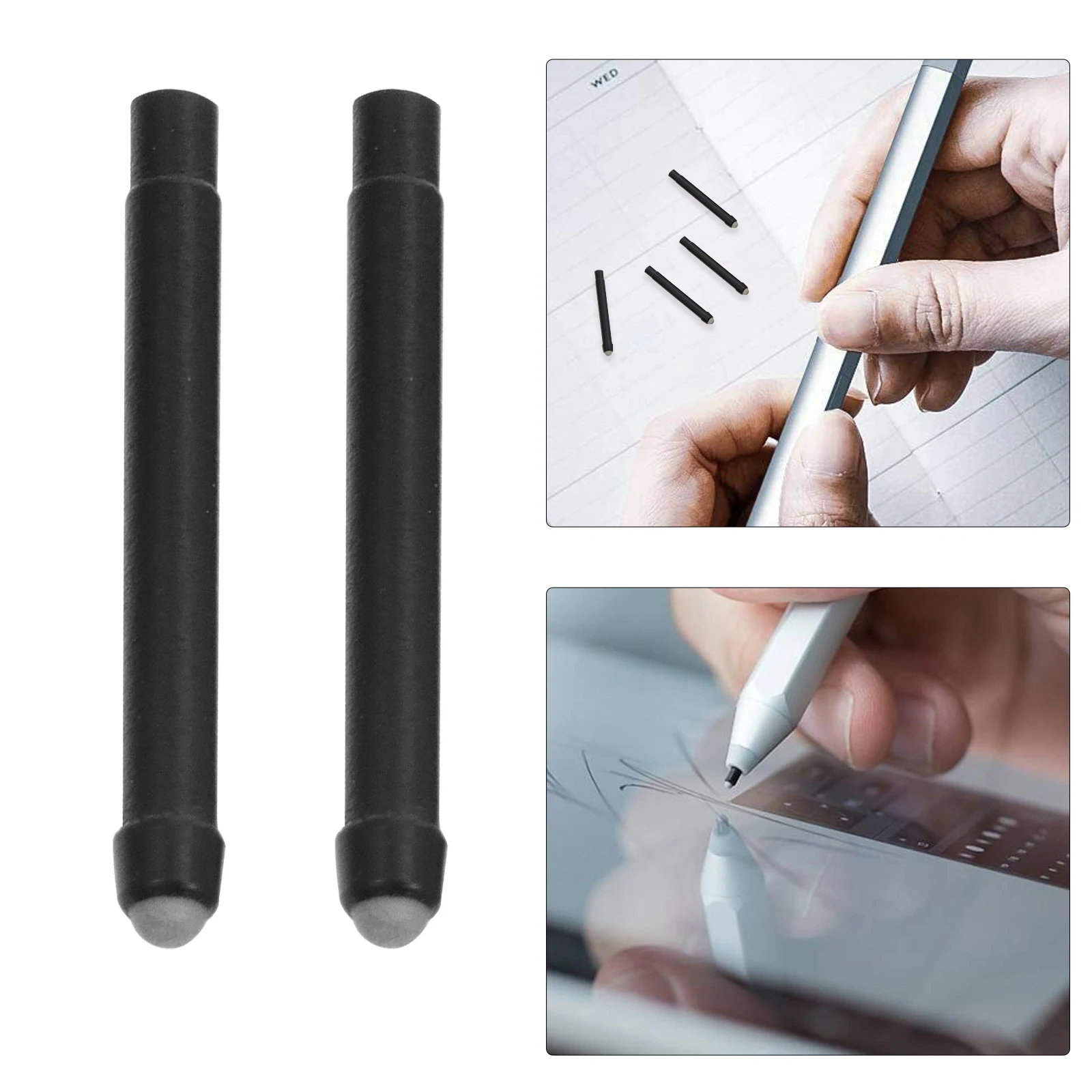4 Pcs Touchscreen Pen Tip Replacement Nibs Sensitive Silent Stylus Accessory For Surface Pro Plastic Refill Easy Install Protect