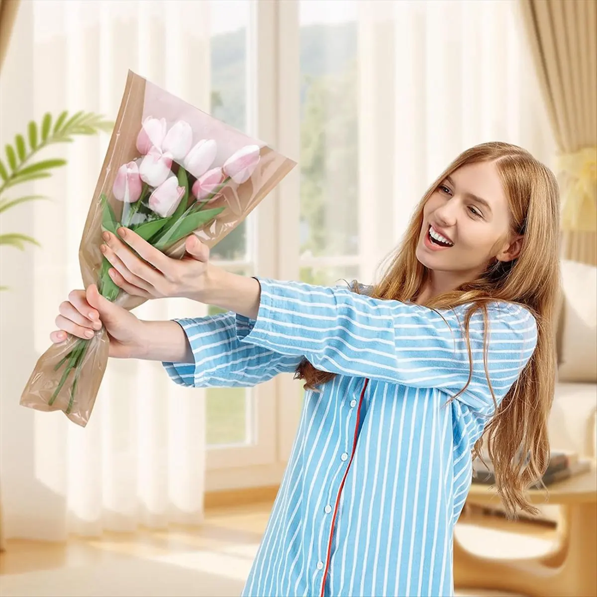 

40 шт., пакеты для упаковки цветов, бумажные цветочные рукава для букетов, цветочные пакеты на день рождения, свадьбу, выпускной подарок