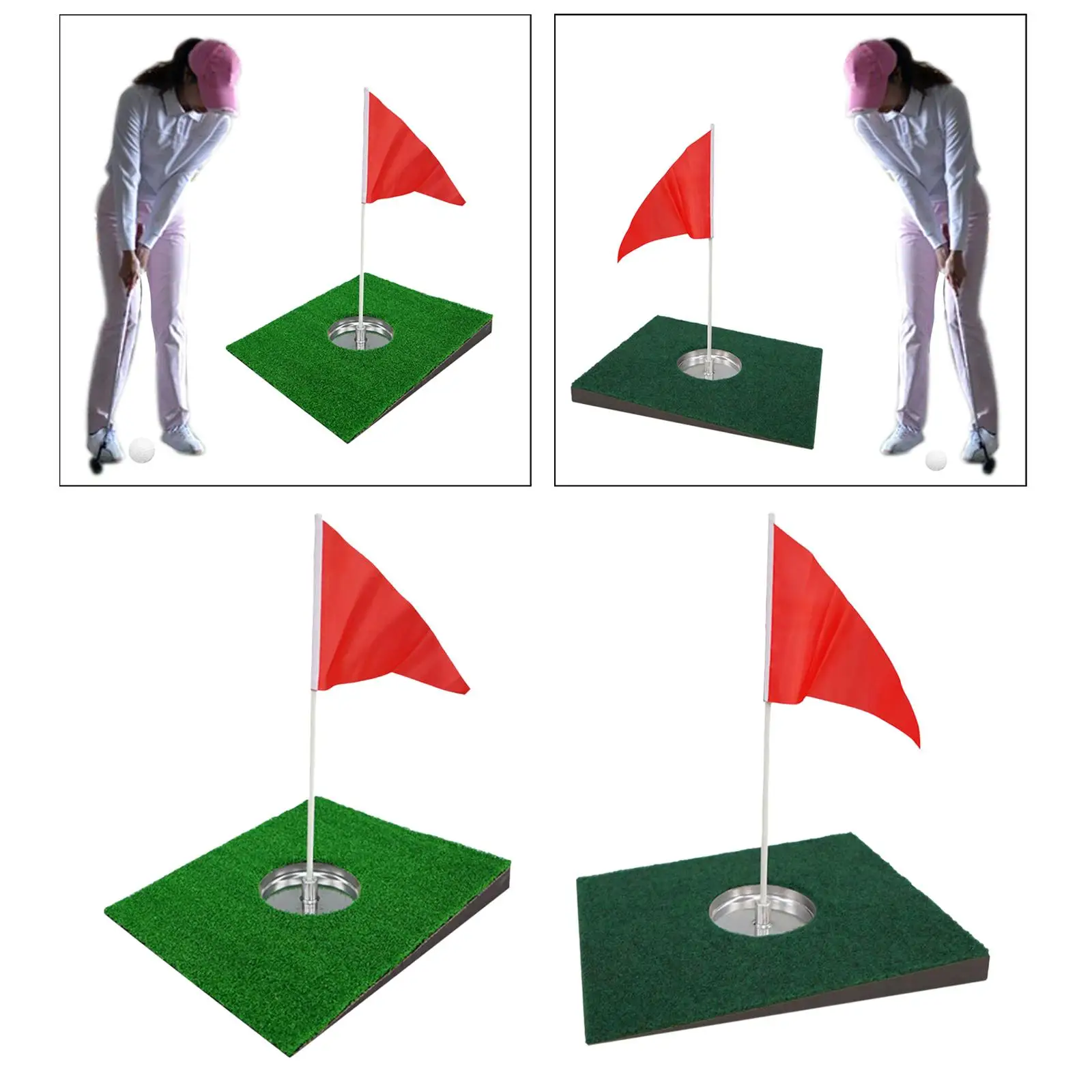 Indoor Golf Hitting Mat Golf Putting Green Practice Mat for Beginners Golf Game Help for Home Outdoor Backyard Golf Practice