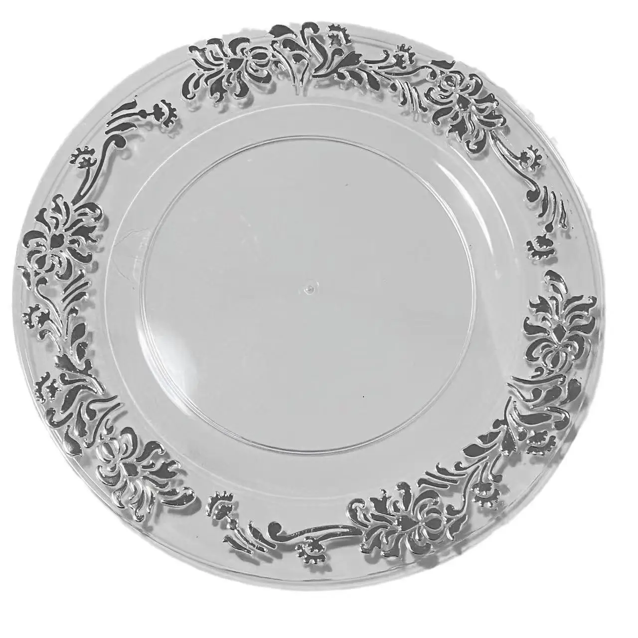 100pcs MOQ Party Events Buffet Colorful Decorative Chargers Indoor Wedding Table Decoration of Plastic Painted Charger Plates