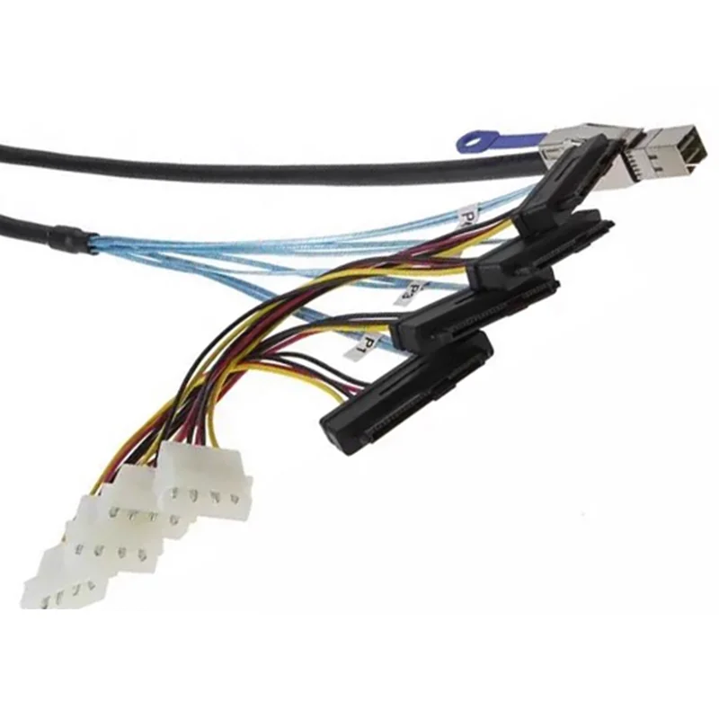 New G0502 External Hard Disk Cable Mini SAS Cable SFF-8644 to SFF-8482 Cable for Server SwitchComputer Accessories 1m 2m