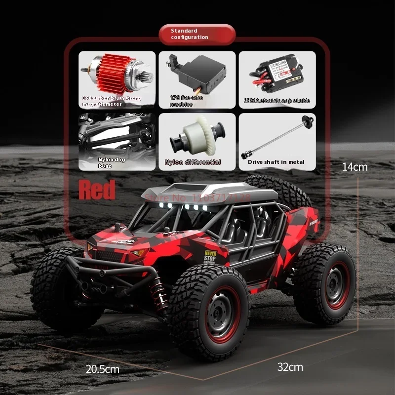 16106 Rc Borstelloze Afstandsbediening Hogesnelheidsvoertuig 1/16 Volledige Schaal 4wd Off Road Klimmen Voertuig Simulatie Model Auto Speelgoed Jongen