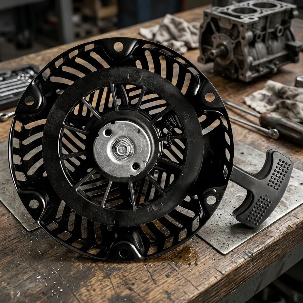 CH270 208cc Pro Engine Starter Hand Pull Disk with Reinforced Plastic Construction and Integrated Recoil Mechanism