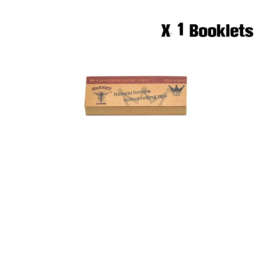 5 Booklets Paper Filter Tips Rolling Paper Rollingpapers 50 Leaves Paper Tips Natural Unrefined Rolling Paper for Filter Tips