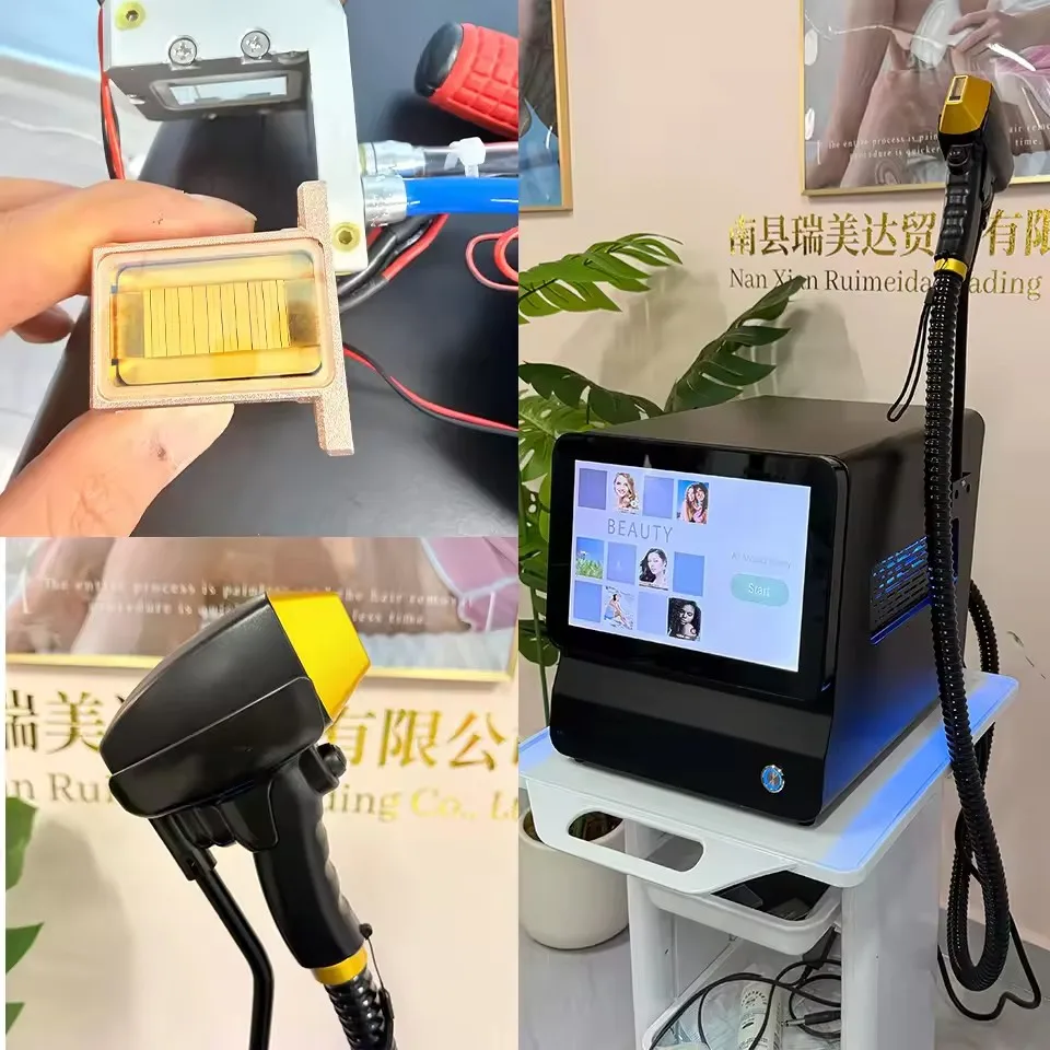 

Diode Laser Hair Removal Machine 3 Wavelengths 755nm 808nm 1064nm Painless Ice Cooling Spot Treatment Permanent Hair Reduction