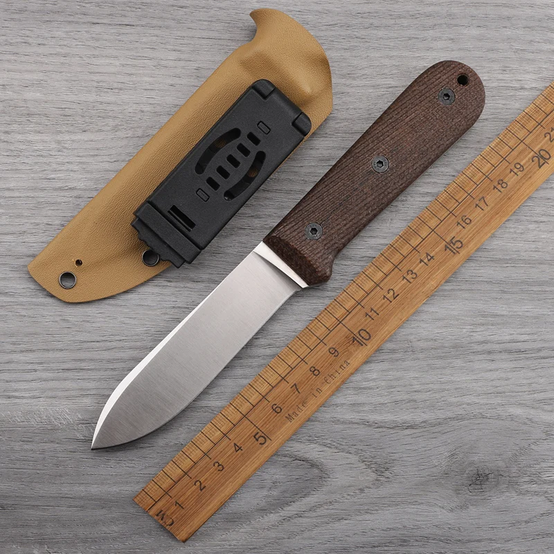 DC53 Steel Linen Handle Fixed Knife Outdoor Jungle Hunting Survival Home Camping Fruit Sharp Cutting Portable Tool