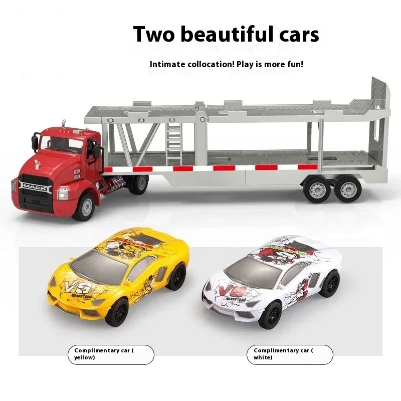 1: 26 E583-001 Remote-Controlled Transport Vehicle Mack Rc Truck Double-Layer Flat Toy Engineering Vehicle Model Toy Gifts