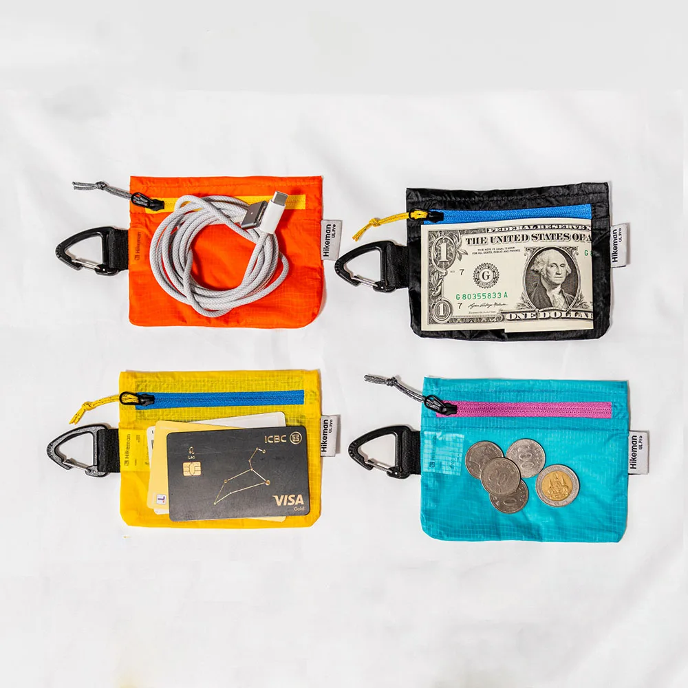 10g Ultra Lightweight Card Holder Wallet - 15D Silicone Coated Waterproof RFID Blocking for Cash Cards Headphones Outdoor Travel