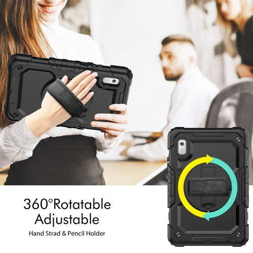 Imagen 2 del producto Funda para niños para Lenovo Tab M9 9 pulgadas TB-310FU 2023 con correa de mano giratoria funda a prueba de correa de hombro con Protector incorporado