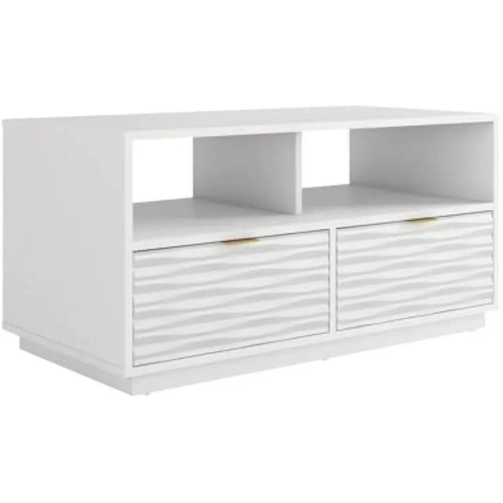 Stylish White TV Stand for TVs Up to 43