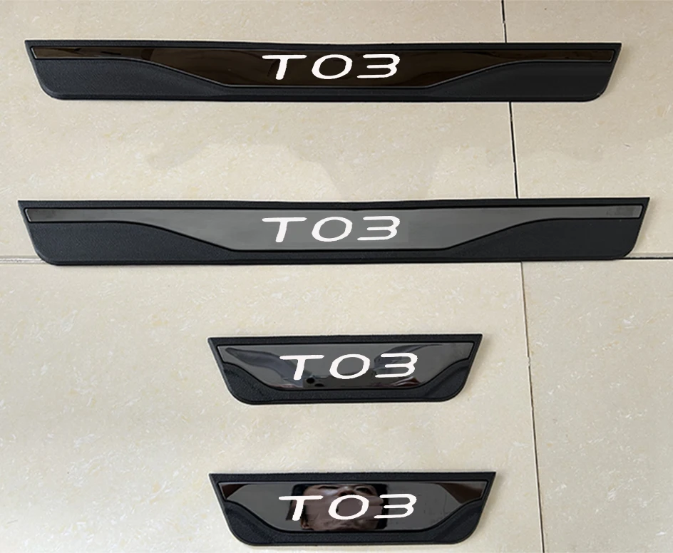 

For LEAPMOTOR T03 TO3 2025 2024 Car Door Sill Scuff Plate Protector Threshold Trim Padel Pad Modify Refit Accessory Car Styling
