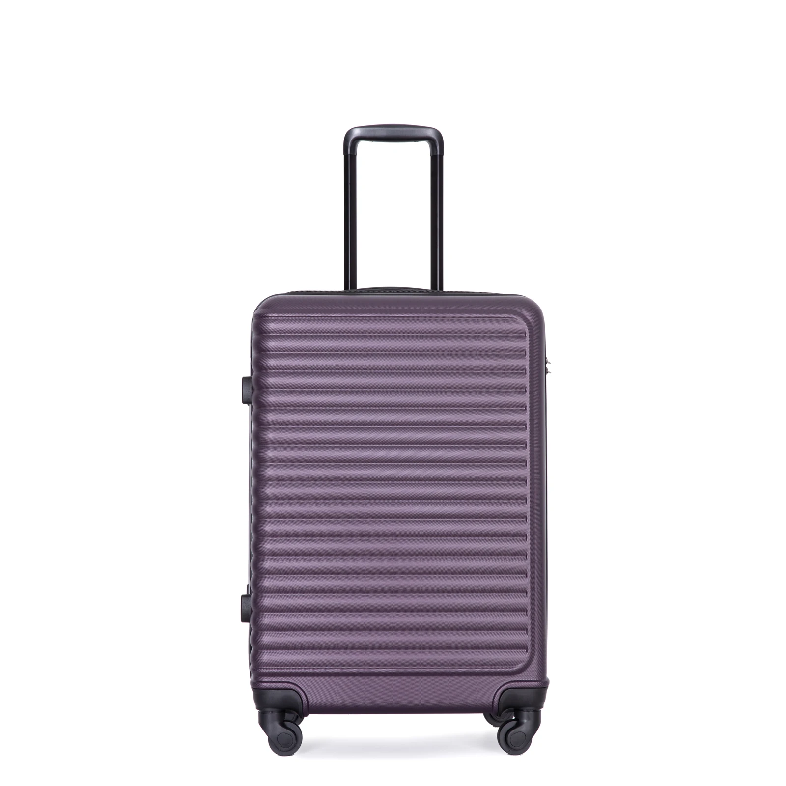 TSA custom lock 78*52*30 dark purple hard shell case suitcase hand luggage 4 rolls ABS material