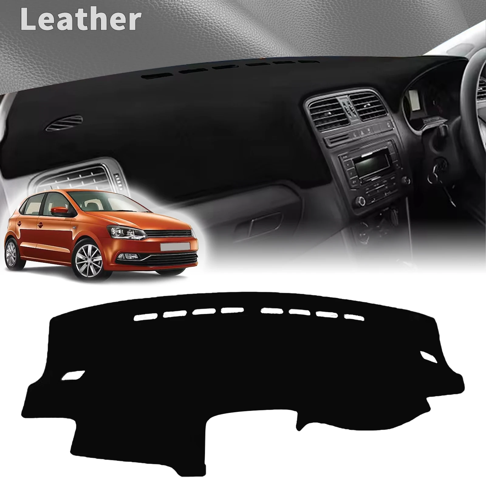 

for Volkswagen VW POLO MK5 2009~2017 6R 6C Car Dashboard Cover Dashmat Non‑Slip Protective Dash Mat Pad Auto Accessories