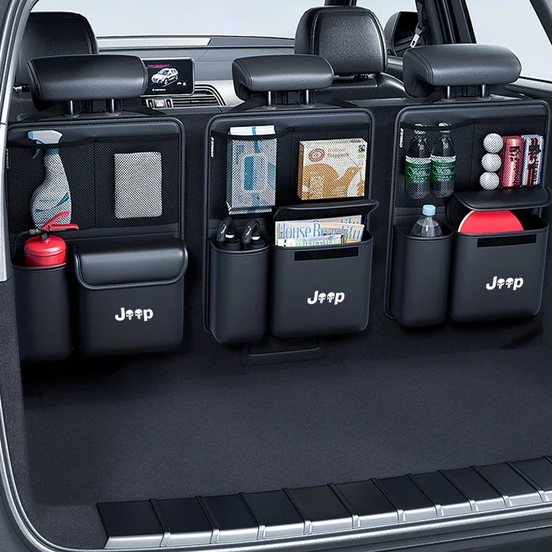 

Сумка-органайзер для багажника и заднего сиденья для моделей Jeep Grand Commander, Cherokee, Liberty, Renegade; бокс для хранения в салоне автомобиля