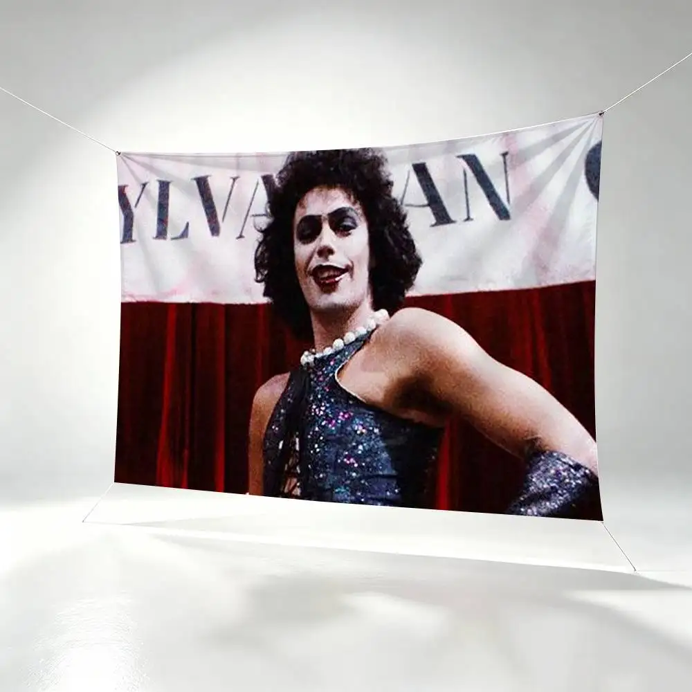 Gothic Style Tim Curry Rocky Horror  Flags Wall Hanging Background Art Banner for Bedroom Home Outdoor Decor
