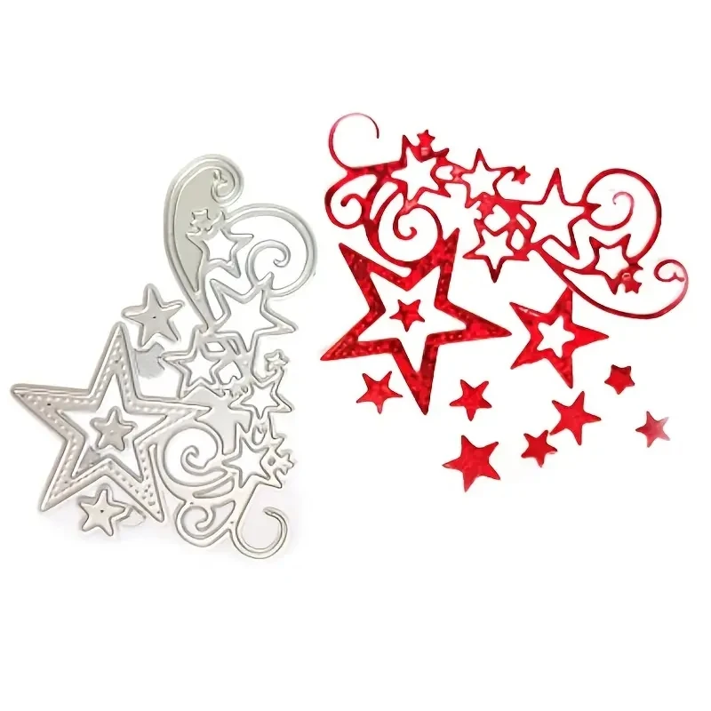 Christmas Stars Bouquet Cutting Dies Cut Stencils Card Paper Craft DIY Template Metal Cutting Dies Album Embossing Scrapbooking