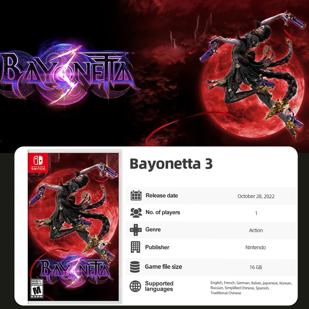 Bayonetta Series 1 2 3 Bayonetta - Cereza Lost Demor - نينتندو سويتش عروض الألعاب خرطوشة البطاقة المادية