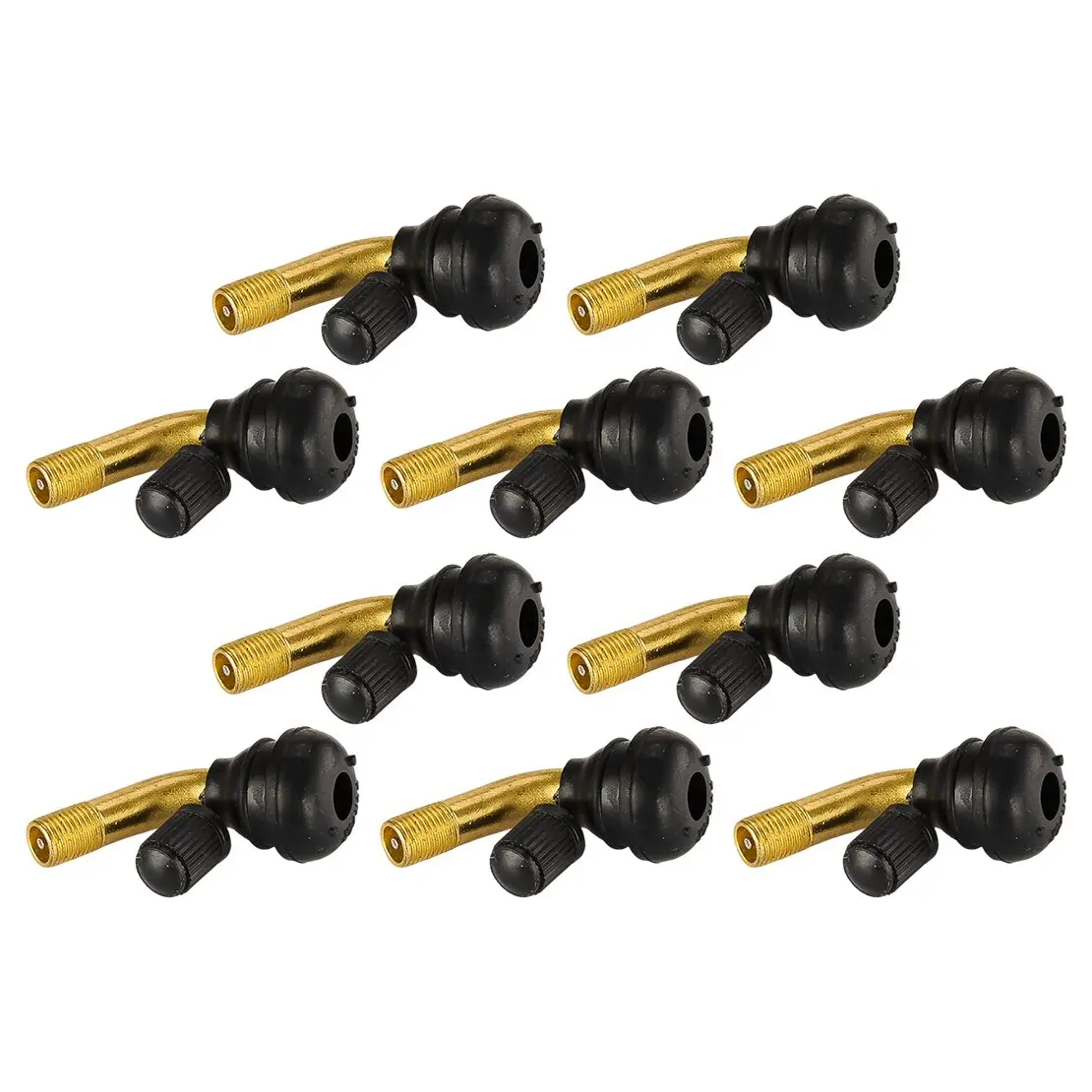 10 قطع نحاس 90 ° زاوية عجلة عازمة الإطارات صمام الإطارات ينبع مع قبعات الغبار 11.3 مللي متر صالح ل سكوتر الدراجة رباعية دراجة نارية سيارة