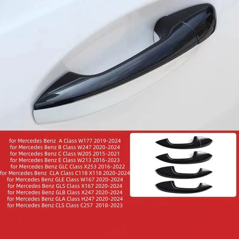 For Mercedes Benz A B C E GLC CLA GLE GLS GLB CLS Class W205 W213 X253 C118 W167 H247 X247 C257 W177 W247 Car Door Handle Cover