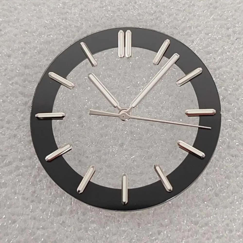 

31.8MM Transparent Watch Dial for NH70 Movement Green Luminous Literal for NH35 Movement Dial Accessories