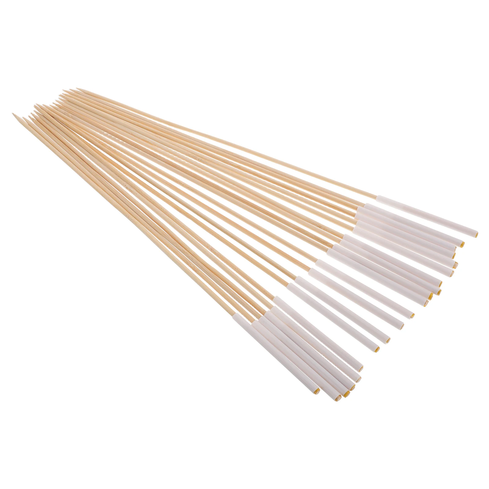 

20 Pcs Handmade Bamboo Sticks Craft Wood Party Artificial Picks Bouquet Fixing Wooden