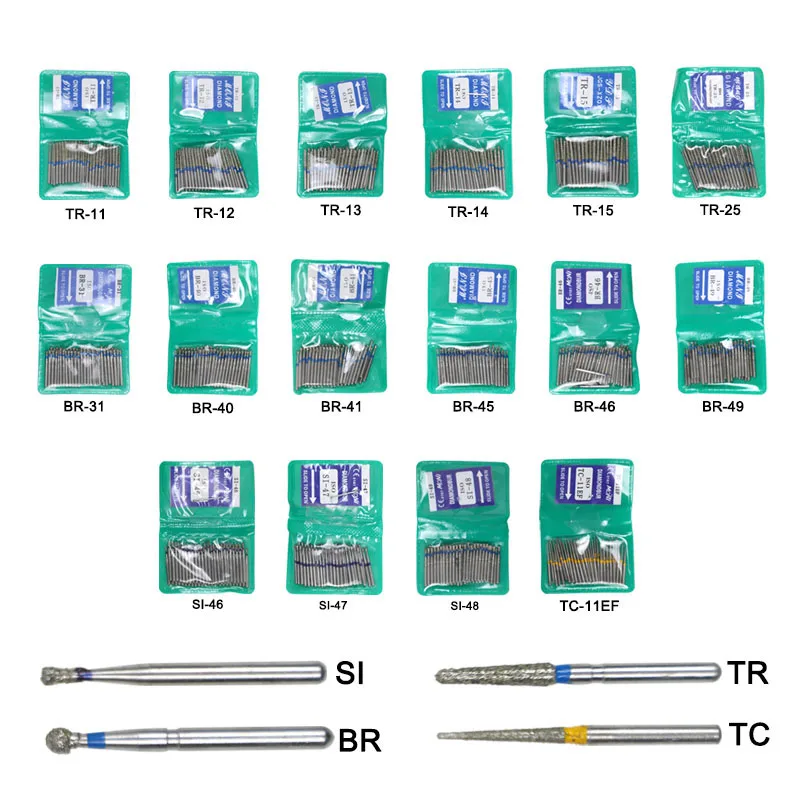 

GREATLH High Quality 50Pcs/Bag Durable Dental Diamond Turning Needle Turning Needles for Dentalhigh Speed Handpieces