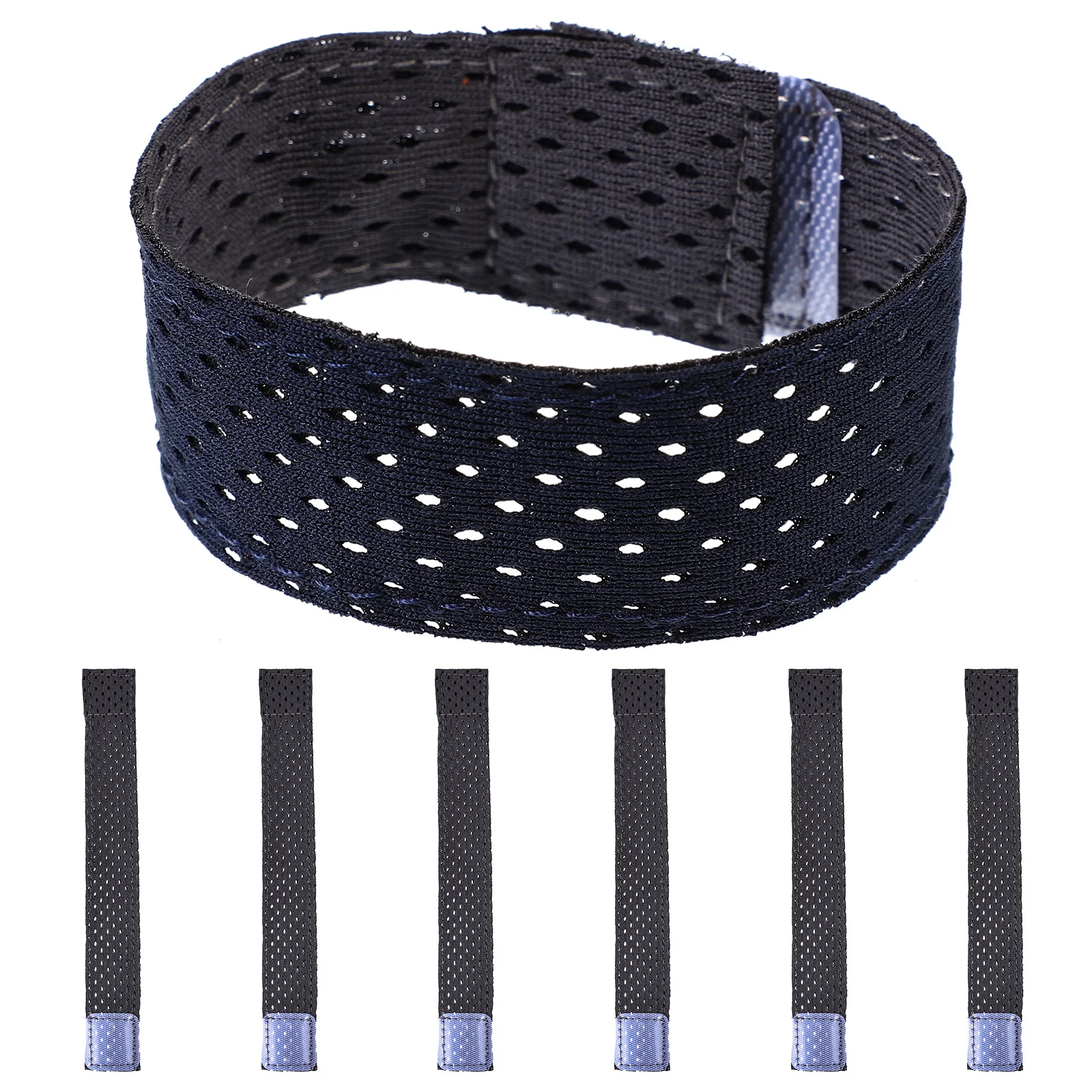 6 قطع من حزام الأكمام المرن القابل للتعديل والمضاد للانزلاق وحوامل الأكمام الرياضية الناعمة القابلة للتنفس للقمصان #5