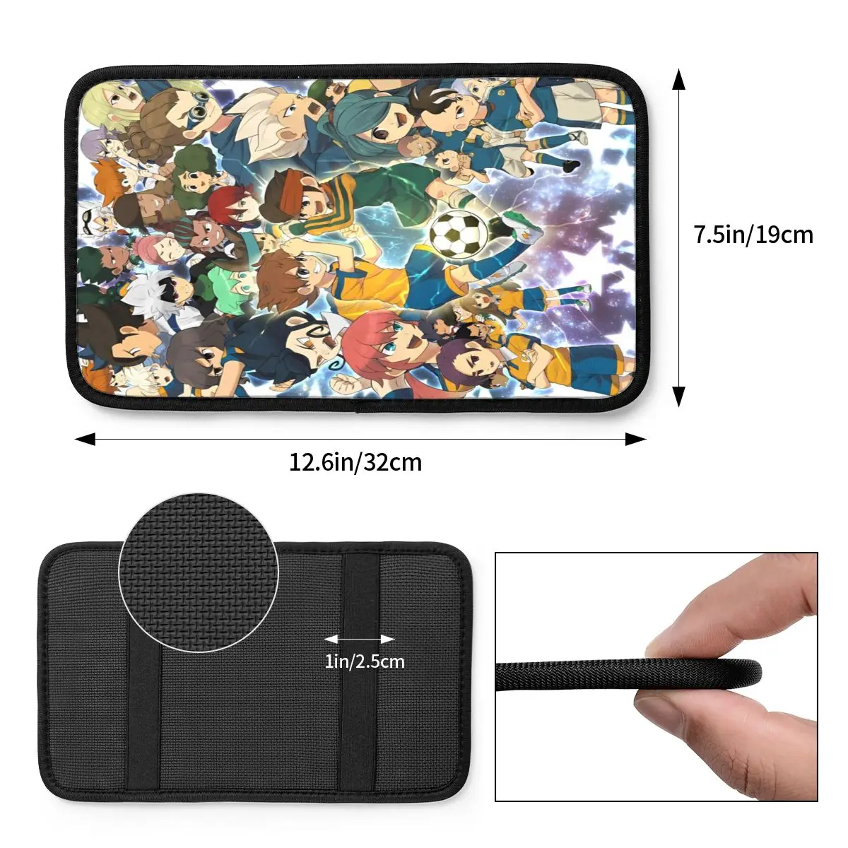 Center Handle Box Pad Cushion Hot Game Inazuma Eleven Car Arm Rest Cover Mat Car Interior Accessories Automobiles Armrest Pad