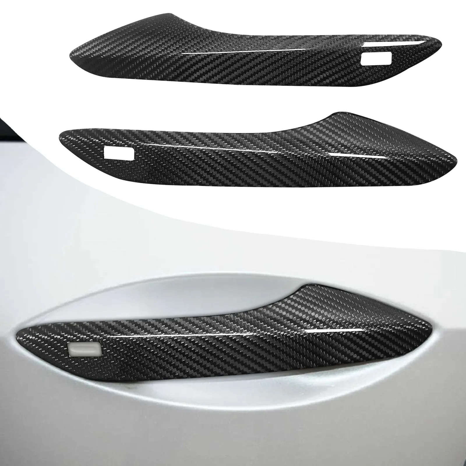 Dry Carbon Fiber Exterior Door Handle Cover Trim for Lexus RC 300 350 RC F 2015-2022