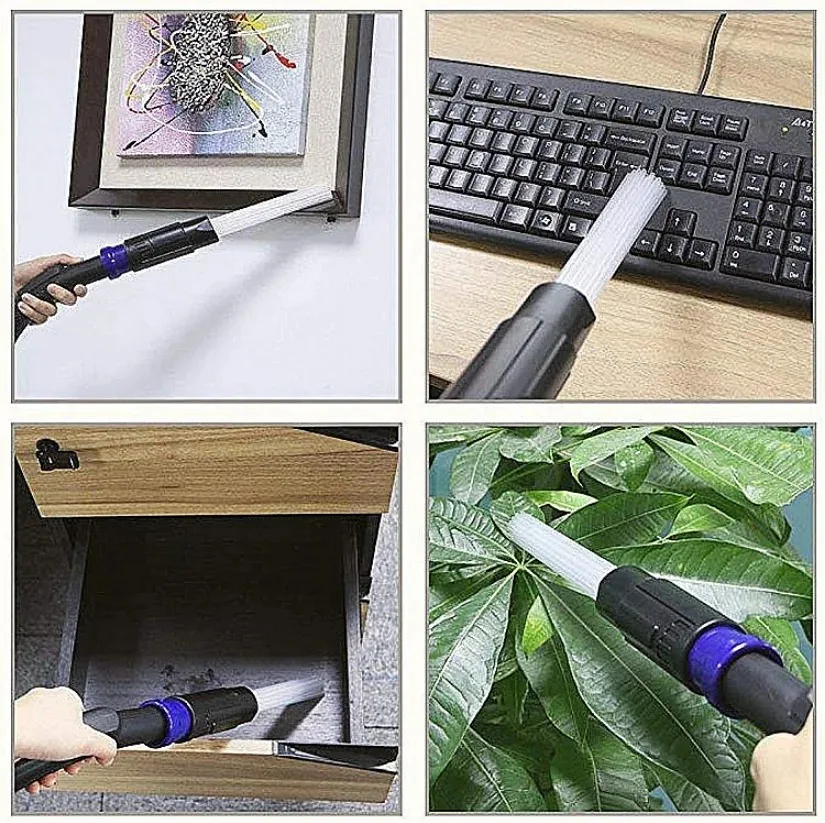 Universal Vacuum Attachment Dust Daddy Small Suction Brush Tubes Cleaner Remover Tool Cleaning Brush