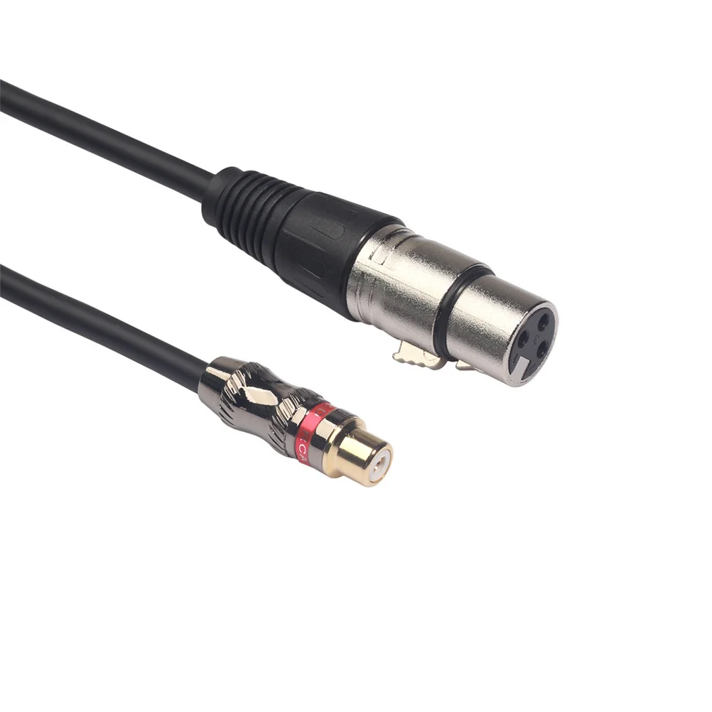 

0.3M Rca Female To Xlr Female Adapter 30Cm Audio Cable For Amplifier Speaker Microphone Balanced Unbalanced Converter Black
