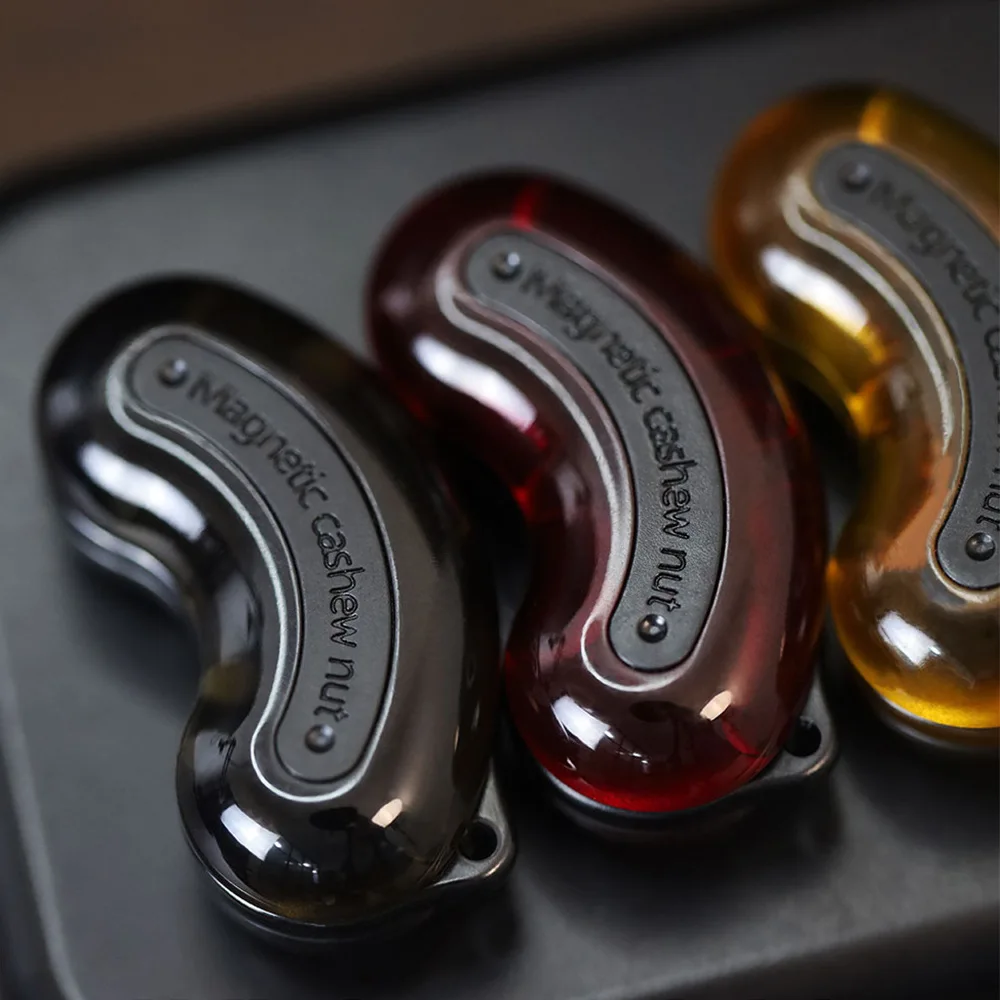 EDC PC Push Slider Mechanical Intensive Adult Decompression Toys GAO STUDIO Magnetic Cashew Nut Push Slider Fidget Toys