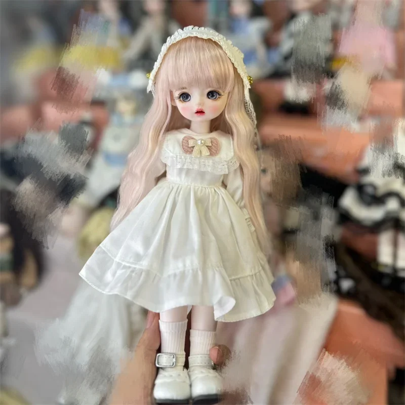 30cm Makeup 6 Points Doll Mjd 22 Joint Dress Up Girl Toy Princess Doll Handmade Collection Decoration Children'S Birthday Gift