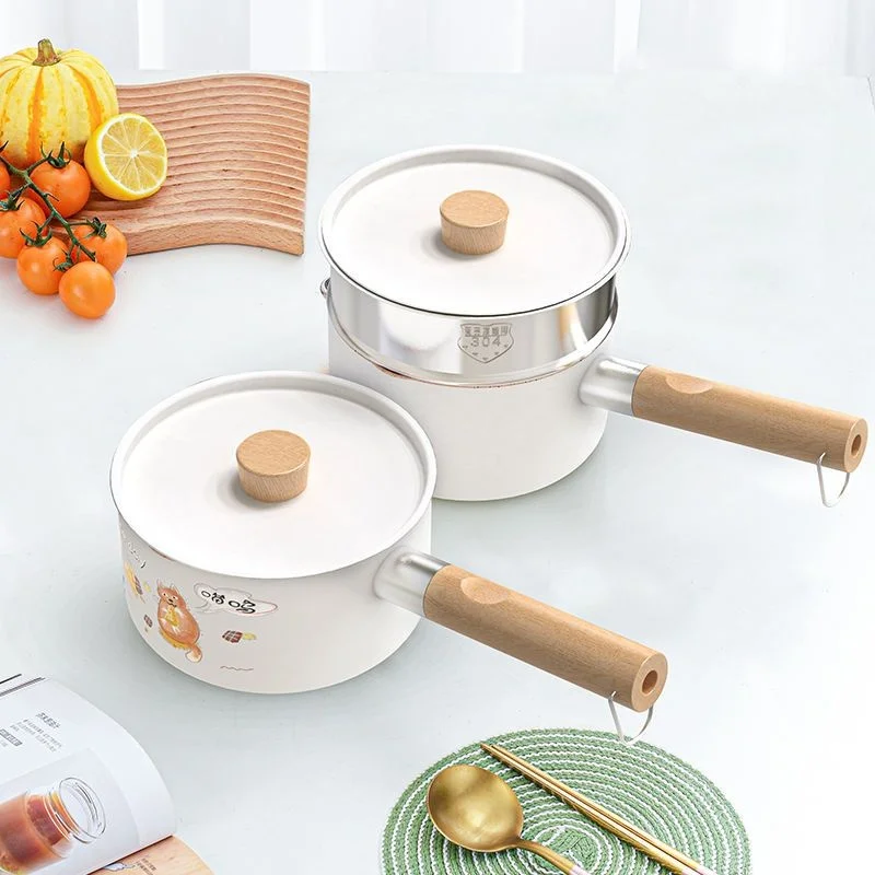 Milk Pot Baby Auxiliary Food Pot Baby Home Non-stick Pot Small Pot Hot Milk Pot Cooking Pot Noodle Soup Pot