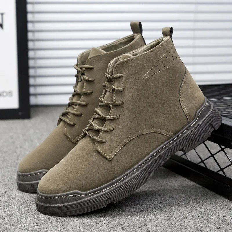 Herren stiefel Basic Knöchel neue Freizeit schuhe koreanische Version trend ige Studenten sport atmungsaktive High Top vielseitige Herren schuhe