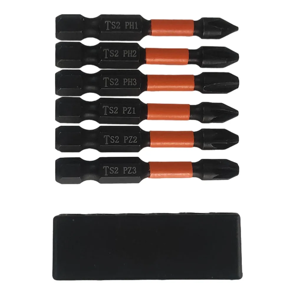 6pcs Magnetic Torx Screwdriver Bits Set PH1 PH2 PH3 PZ1 PZ2 PZ3 1/4 Hex Screw Driver Bits Screwdriver Bit Holder Hand Tool