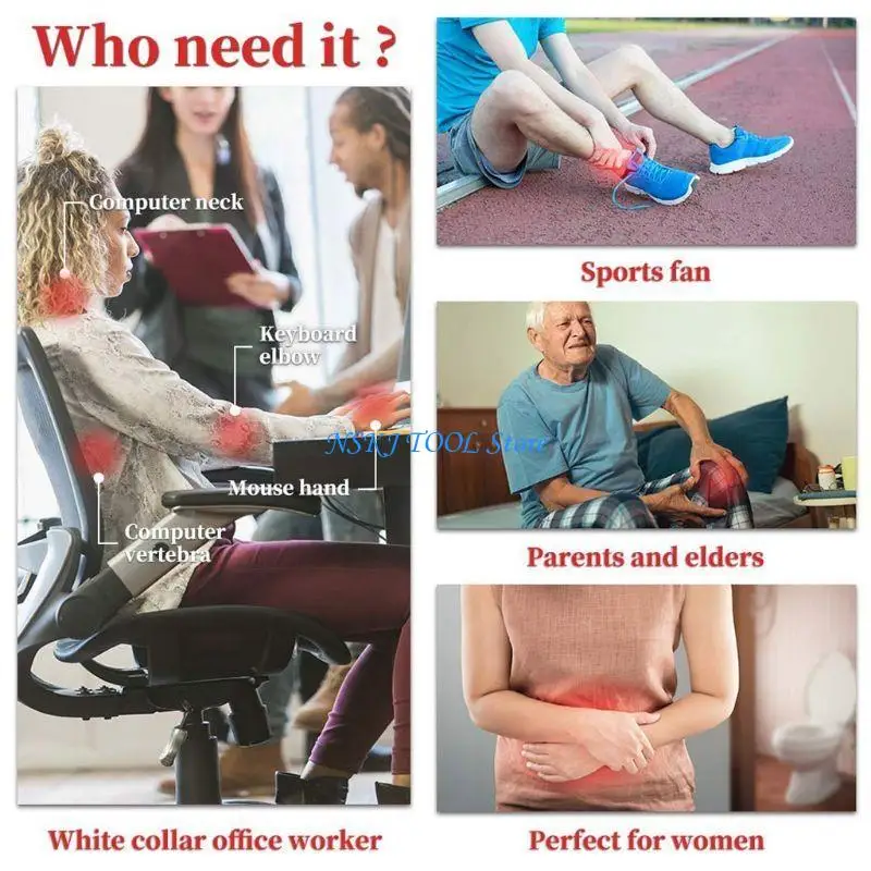 L8RC 150W Near Red Light Therapy Massage Heating Lamp forBodyNeckAcheMuscleJointBackPainBloodCirculation