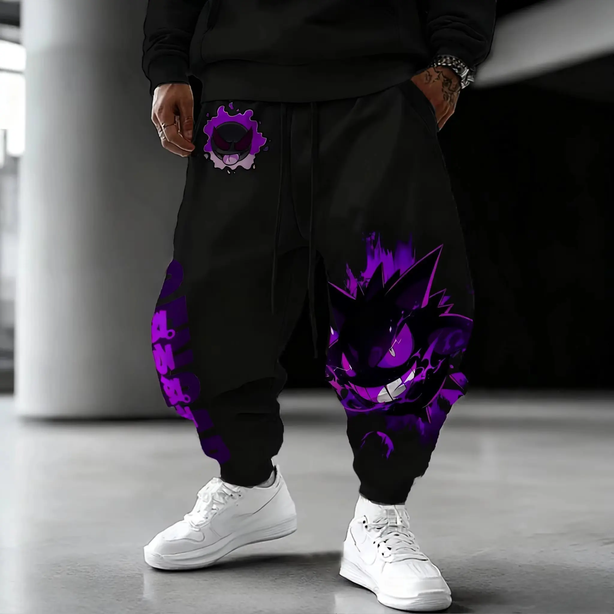Y2K 2026 Pokemon Gengar Katoen Sweetpants Mannen Vrouwen Sport Broek Lente Zomer Streetwear Hip Hop Casual Losse Joggers Broek