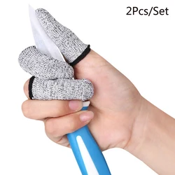 2Pcs Anti-Cut Finger Cover Finger Protector Sleeve Cover Finger Peel Fingertip Gloves Picking Finger Cover Kitchen Tools