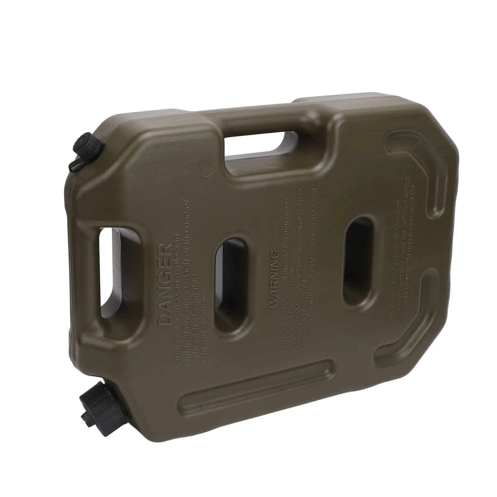 Tanque de gas todoterreno de 10 l (2,6 galones): lata de combustible de repuesto portátil (verde, sin soporte) - Para automóvil, motocicleta, UTV, ATV, combustible duradero