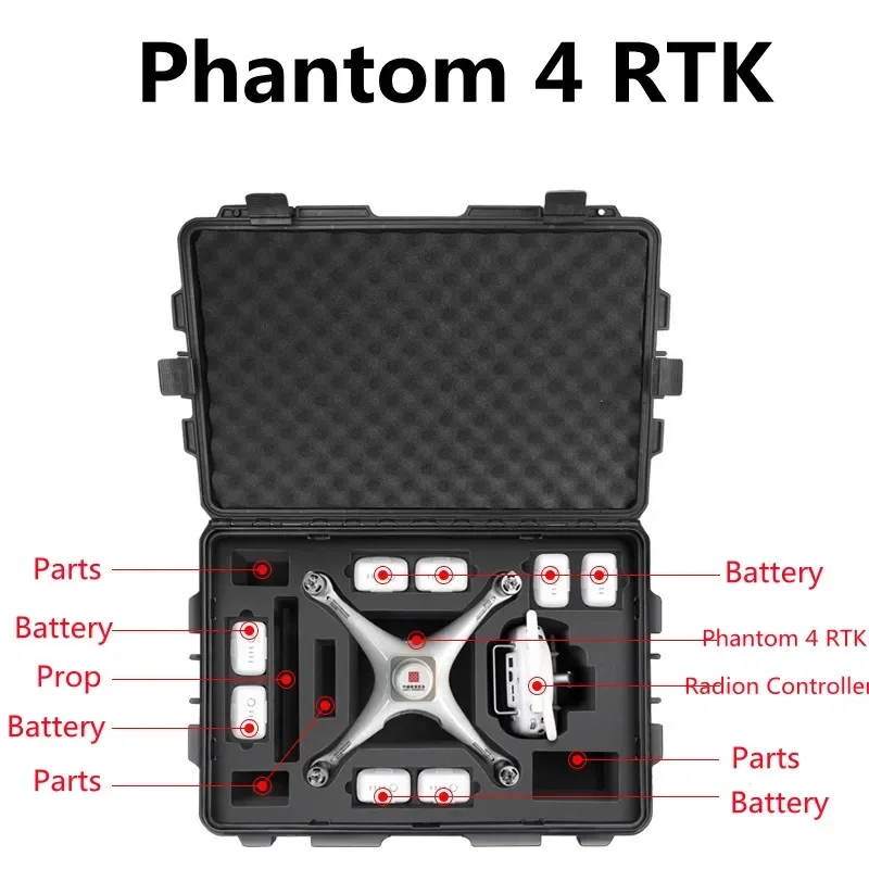 Phantom 4 RTK storage box waterproof box safety protection box DJI Phantom 4 RTK drone trolley case