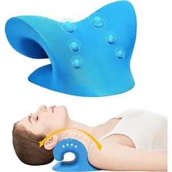 Camilla relajante para cuello y hombros, dispositivo de tracción quiropráctica Cervical, relajante para la cabeza y la espalda, para aliviar el dolor, alineación de la columna Cervical