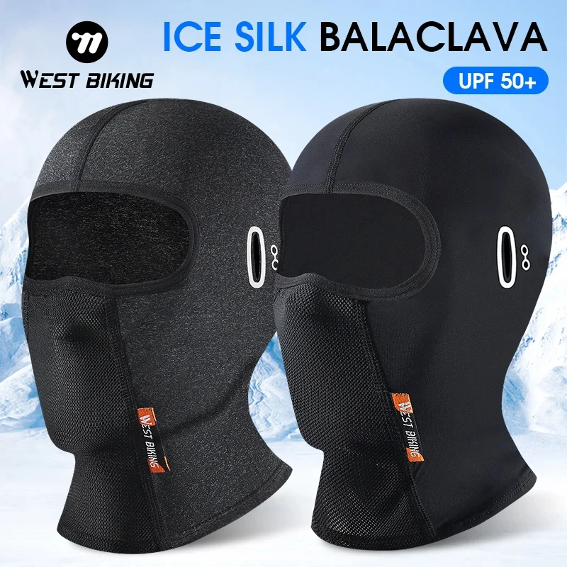 Cycling Balaclava Men\'s Caps Ice Silk Mask Bicycle Mask Windproof Breathable Anti-UV Motocross Motorcycle Helmet Liner Hats