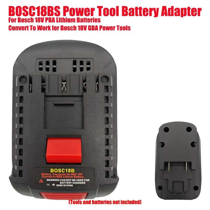 

For Bosch 18V PBA Lithium Batteries BOSC18BS Power Tool Battery Adapter Converter Convert To Work for Bosch 18V GBA Power Tools