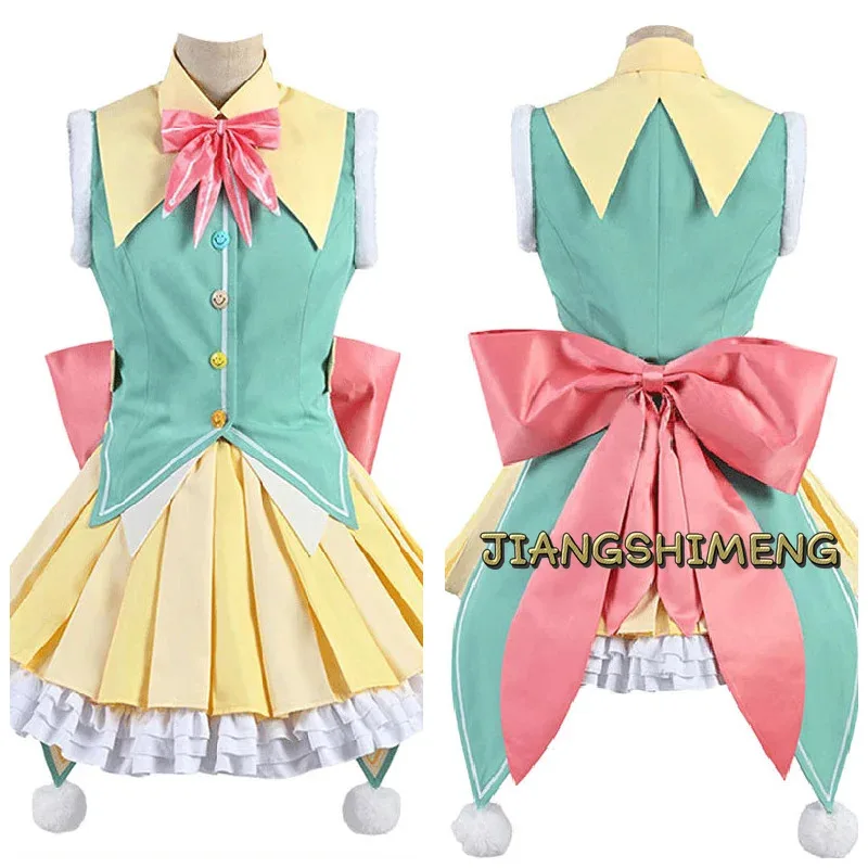 

qa156Аниме проект Sekai красочная сцена Кусанаги Нене косплей юбка принцессы парик Хэллоуин Рождественская вечеринка одежда для женщин Co