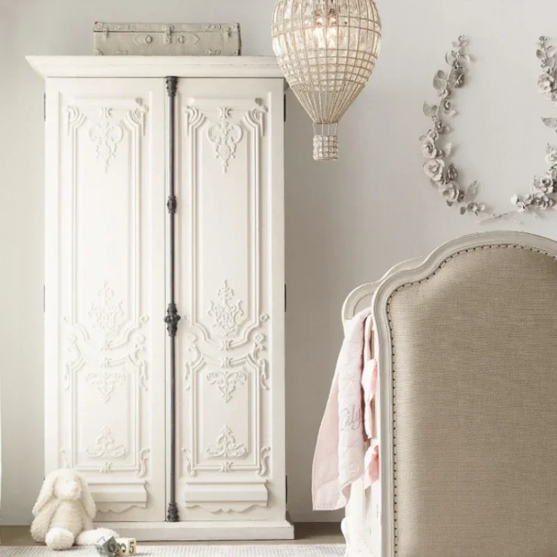 

Kids Luxury Wooden Wardrobes Babies Bedroom Girls White Teen Girl Wardrobes Organizer Storage Home Guarda Roupas Furniture