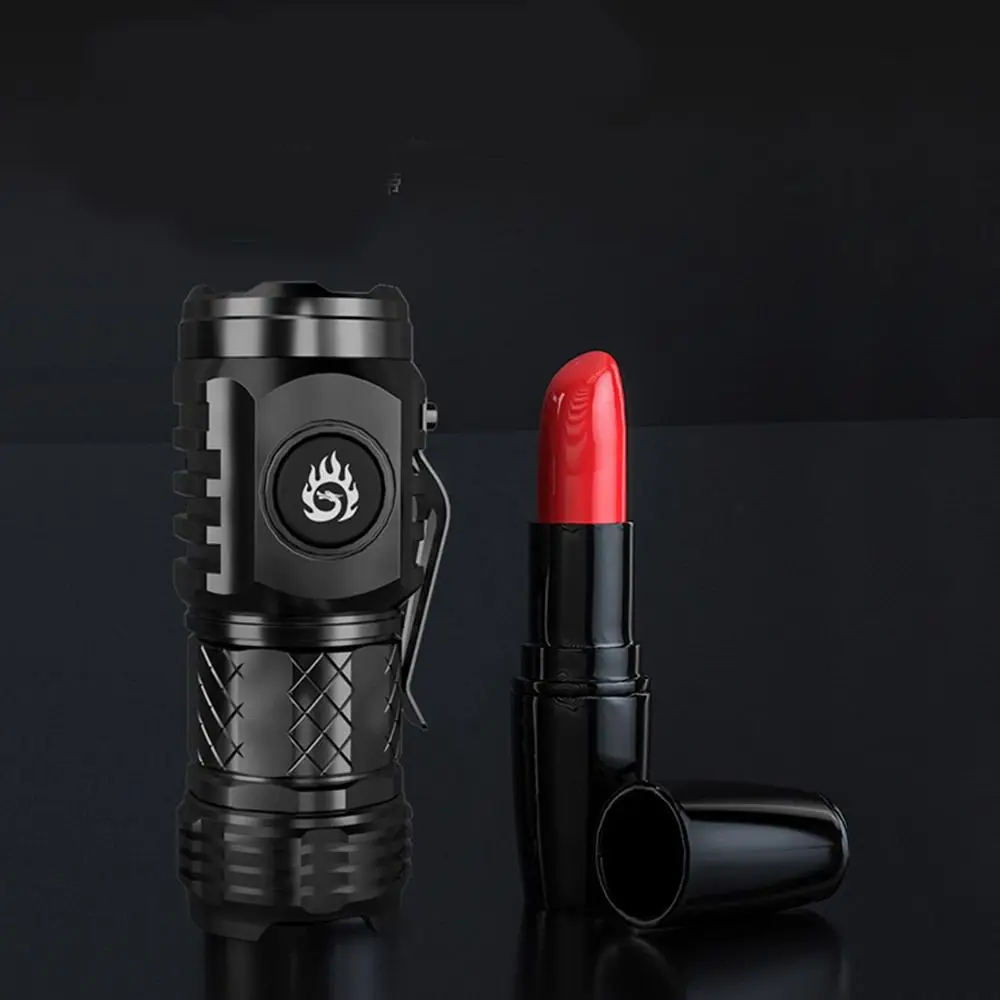

Mini Super Bright Flashlight Flash Three Eyes Small Torch Spotlight USB Hat Clip Light Fishing