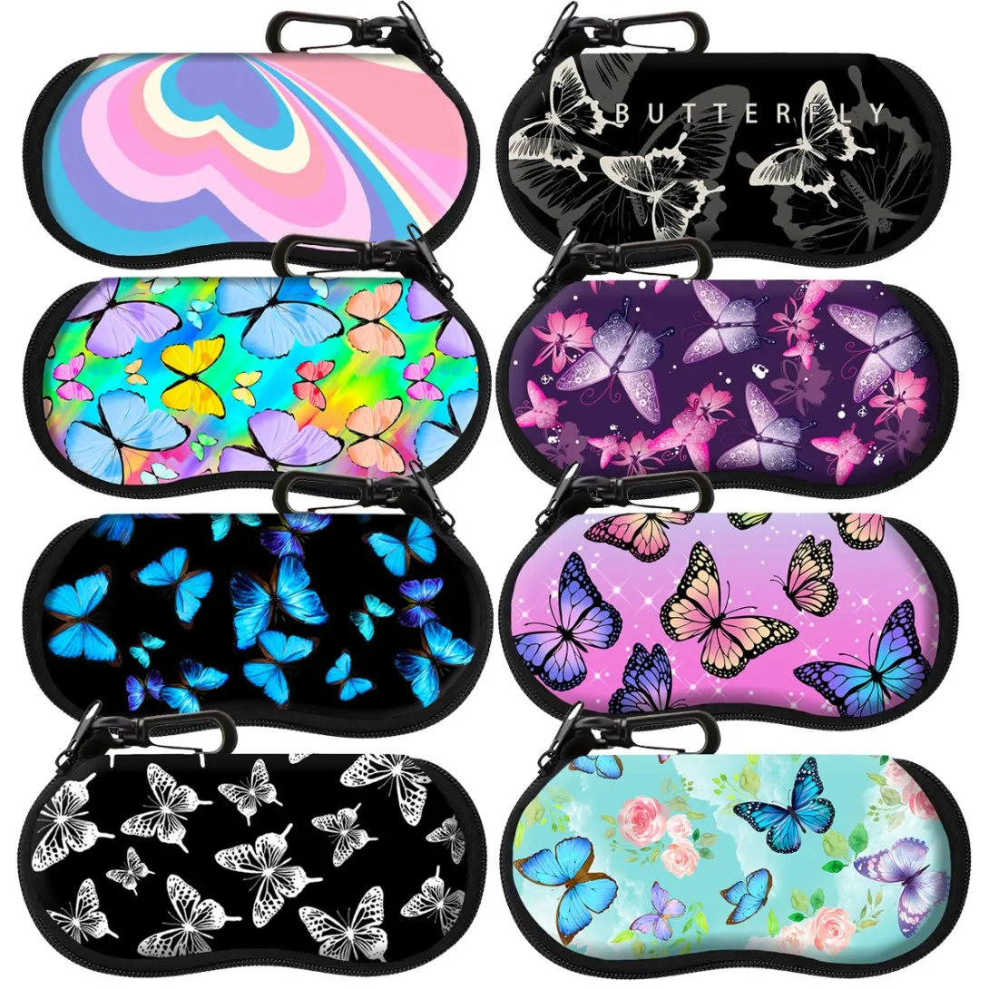 

Butterfly Glasses Case Glasses Protective Shell Clothing Accessories Men Women Bag Decorate Fashion Glasses Bag Gifts for Friend